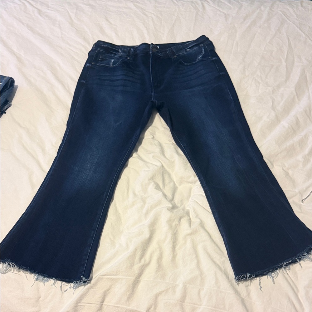 Women's Dark Blue Flared Jeans